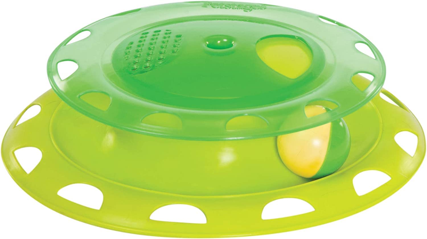 Cature Care By Nature Catnip Chase Track Interactive Cat Toy With Rotating Ball Toy Amusement Disc For Cats & Kitten With Free C