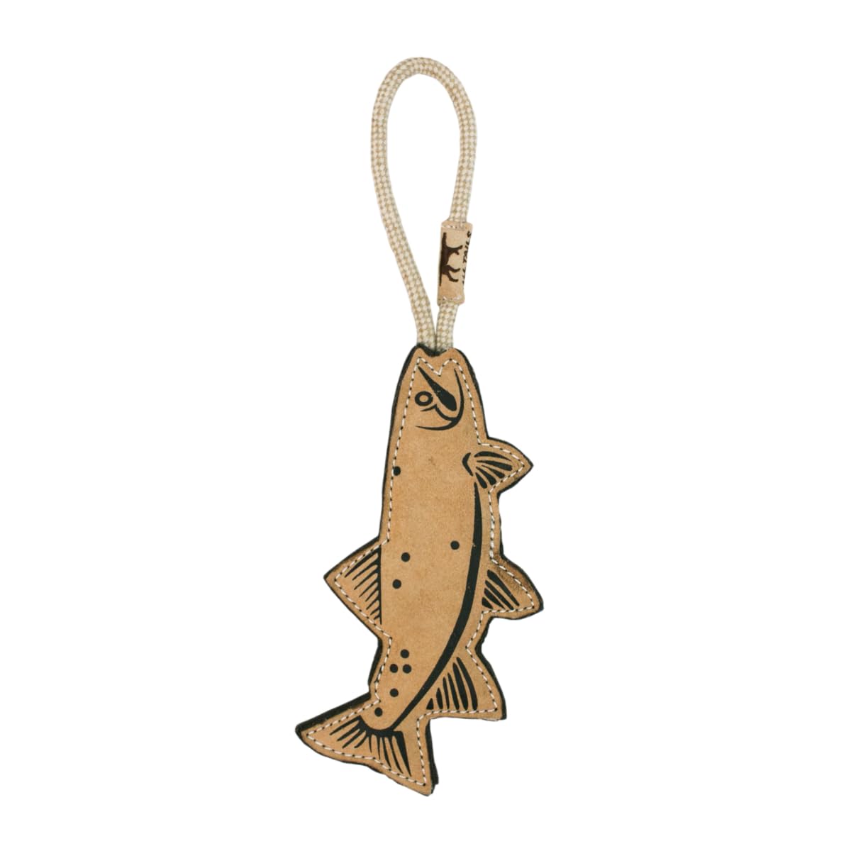 Tall Tails Natural Leather Trout Tug Toy For Dogs