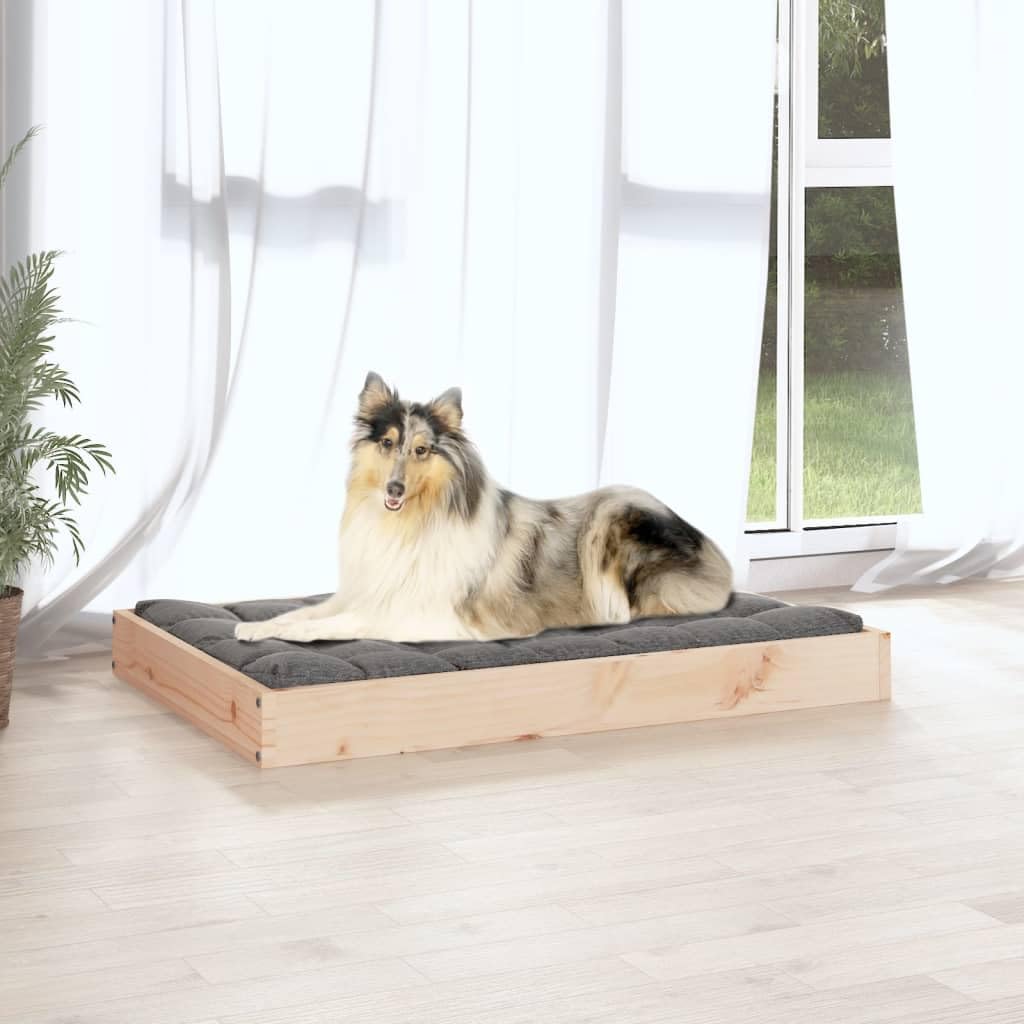 vidaXL Solid Wood Pine Dog Bed - ic, Sturdy, and Comfortable - 36x25.2x3.5 - Ideal Sleeping Spot for Pets - Easy Assembly
