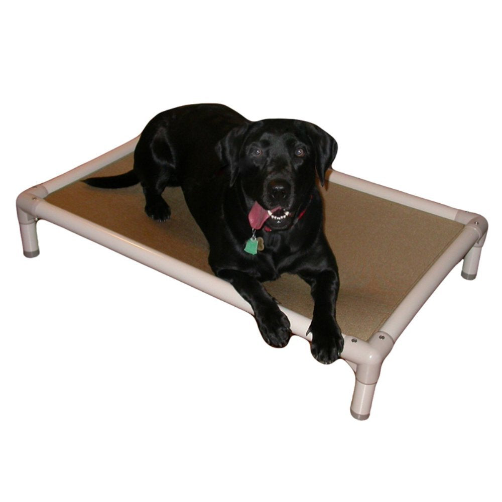 Kuranda Chewproof Bed - Almond PVC - 50'' x 36'' - Cordura Nylon - Gold