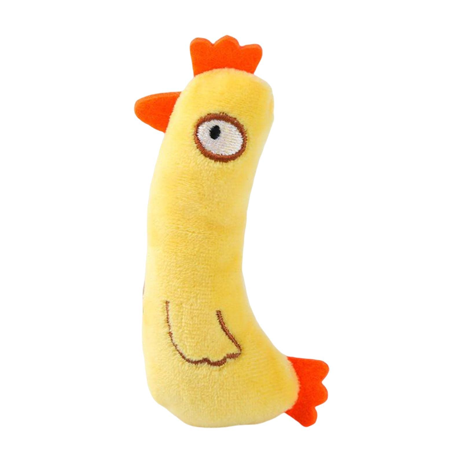 Merishopp Cat Catnip Toy Gift Kitten Interactive Plush Toy Bite Resistant Chewing Toy Yellowchicken 12.5Cm