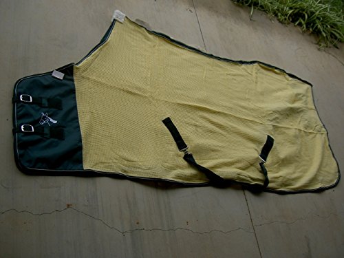 66 Horse Cotton Sheet Blanket Rug Summer Spring Yellow Green 5319