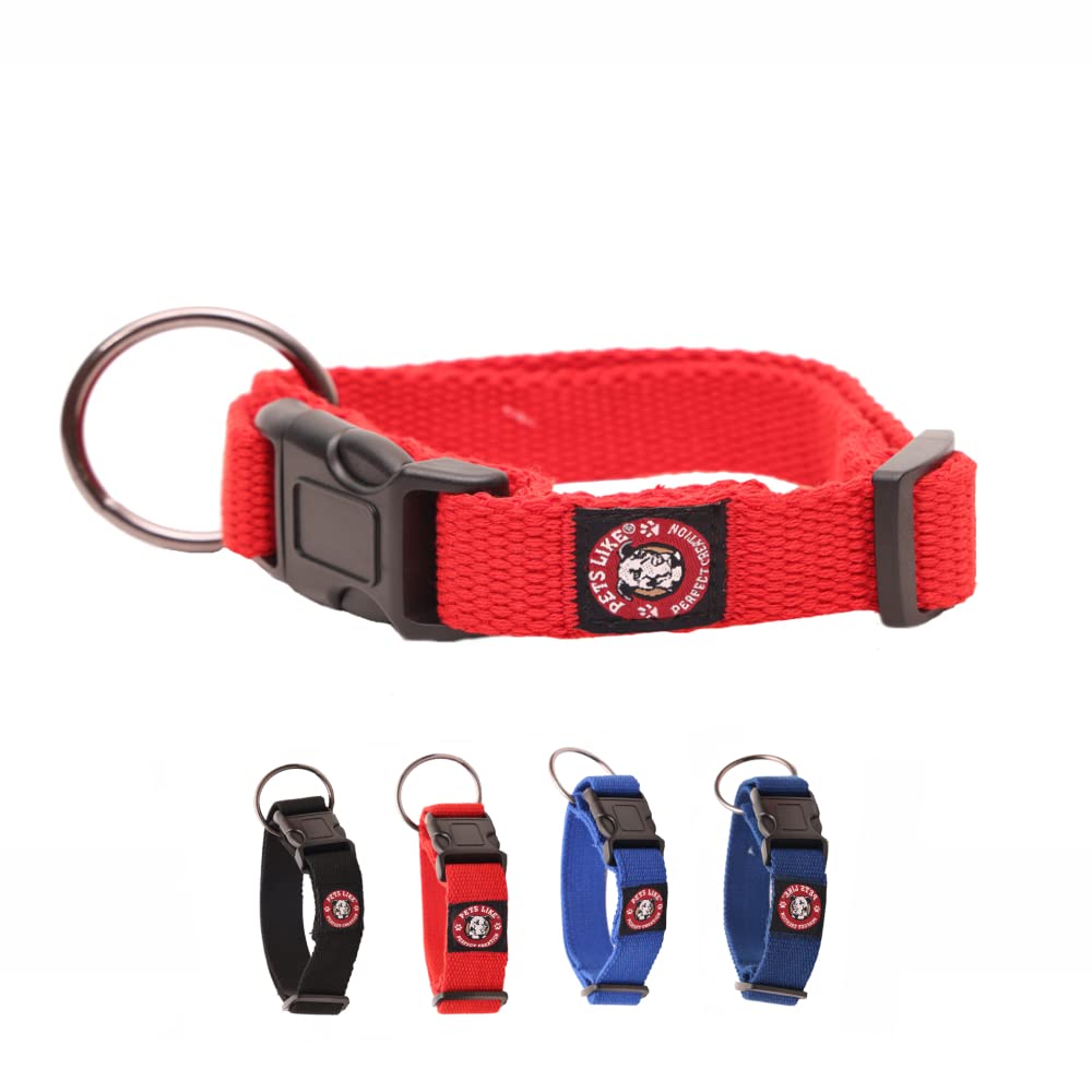 Pets Like Prefect Creation Spun Clip Collar| Dog Collar For (3045 Cms) Neck Size Doggy| Dog Neck Collar Belt Comes With Red Col