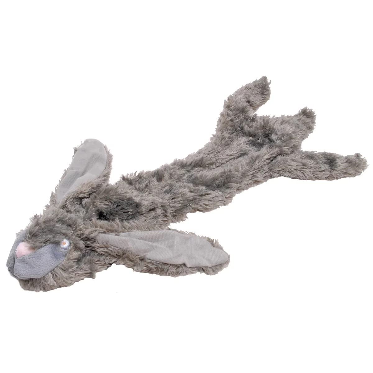 Jeffers Pet Thinnies Unstuffed Squeaker Dog Toy - 21'' Plush Rabbit, Flat Stuffing Free Chew Toy For Small, Medium & Large Dogs 