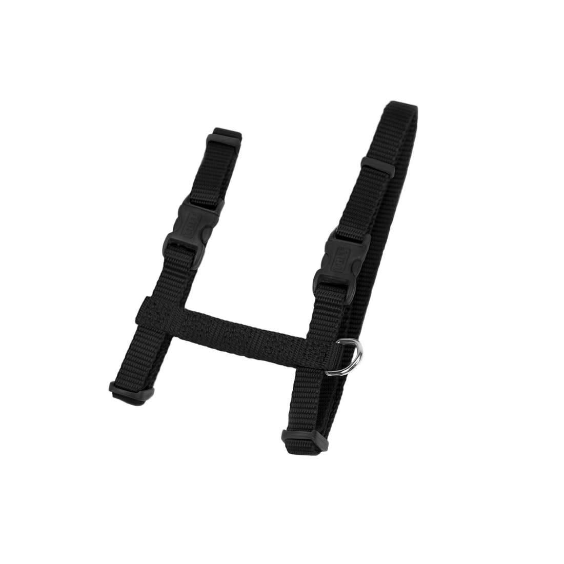 Coastal Pet Figure 'H' Adjustable Cat Harness - Outdoor Cat Supply - Comfortable For Cats - Secure Snap-Lock Buckles - Black, 3/8' X 10'-18'