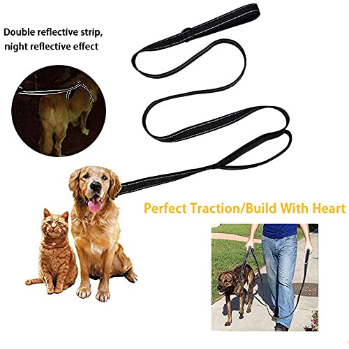Dog Leash, Heavy Duty Dog Leash, Leashes For Large Breed Dogs 5Ft 6Ft, Double Handle Dog Leash, Reflective Training Lead, Perfect For Medium To Large Dogs