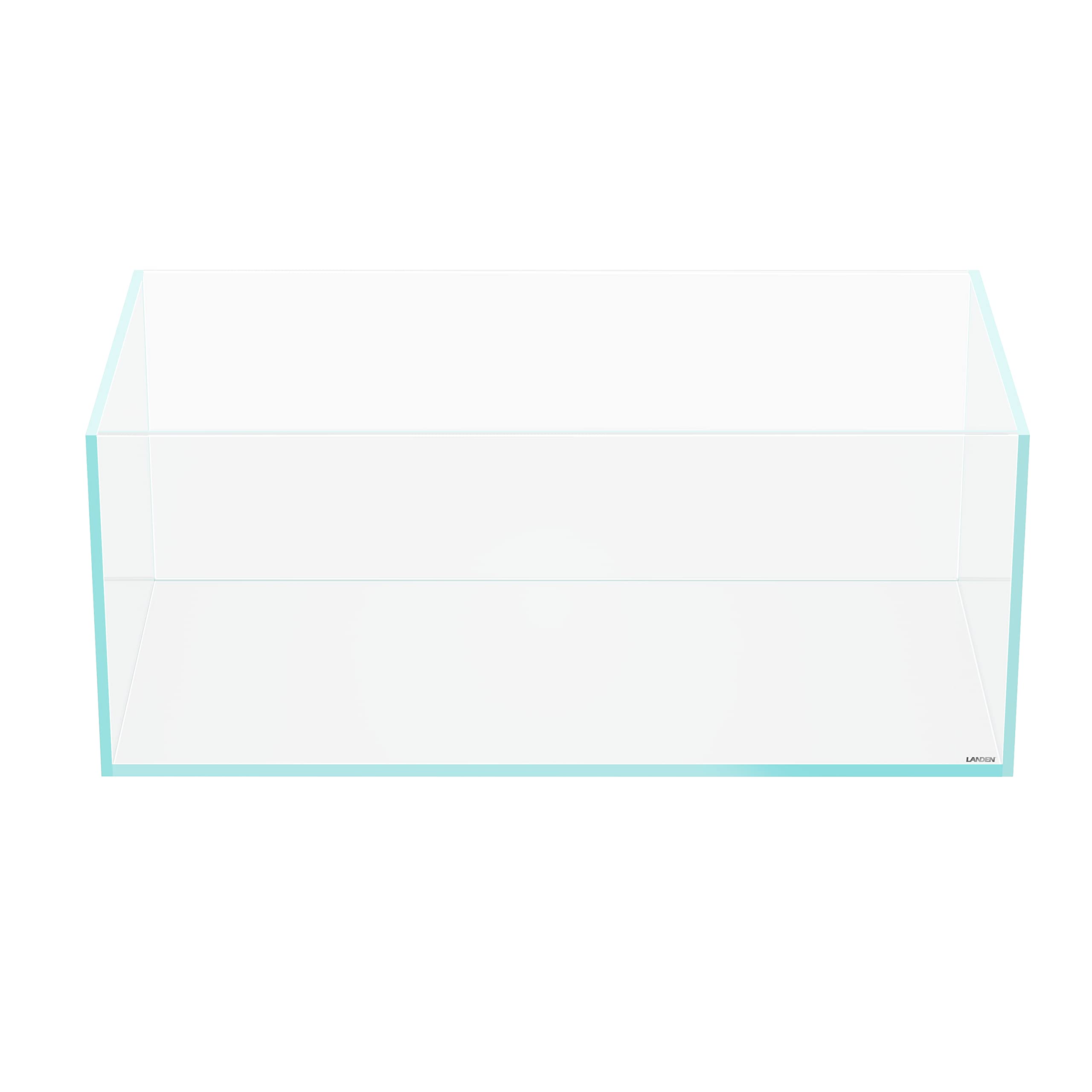 LANEDN 90S 39 Gallon Shallow Tank Rimless Low Iron Tank 35.4 L    19.7 W    14.2 H (90cm x 50cm x 36cm); 10mm Thickness Aquascap