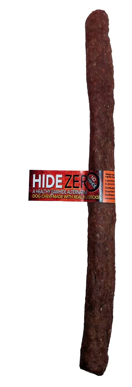 Scoochie Pet Hide Zero 10 Inch Bulk With Cigar Band Bully Flavored Rawhide Alternative