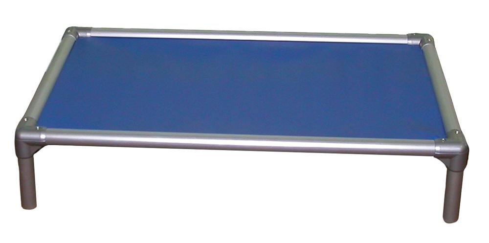 Kuranda Chewproof Bed - Silver Aluminum - 30'' x 20'' - Heavy Duty Vinyl - Royal