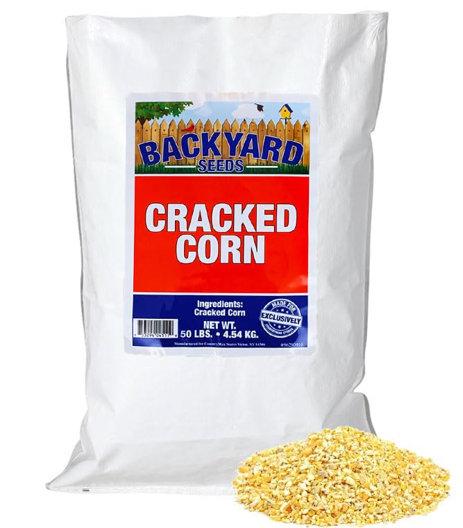 CountryMax Cracked Corn for Birds, Turkeys, Wildlife, Chickens (50 Pounds)