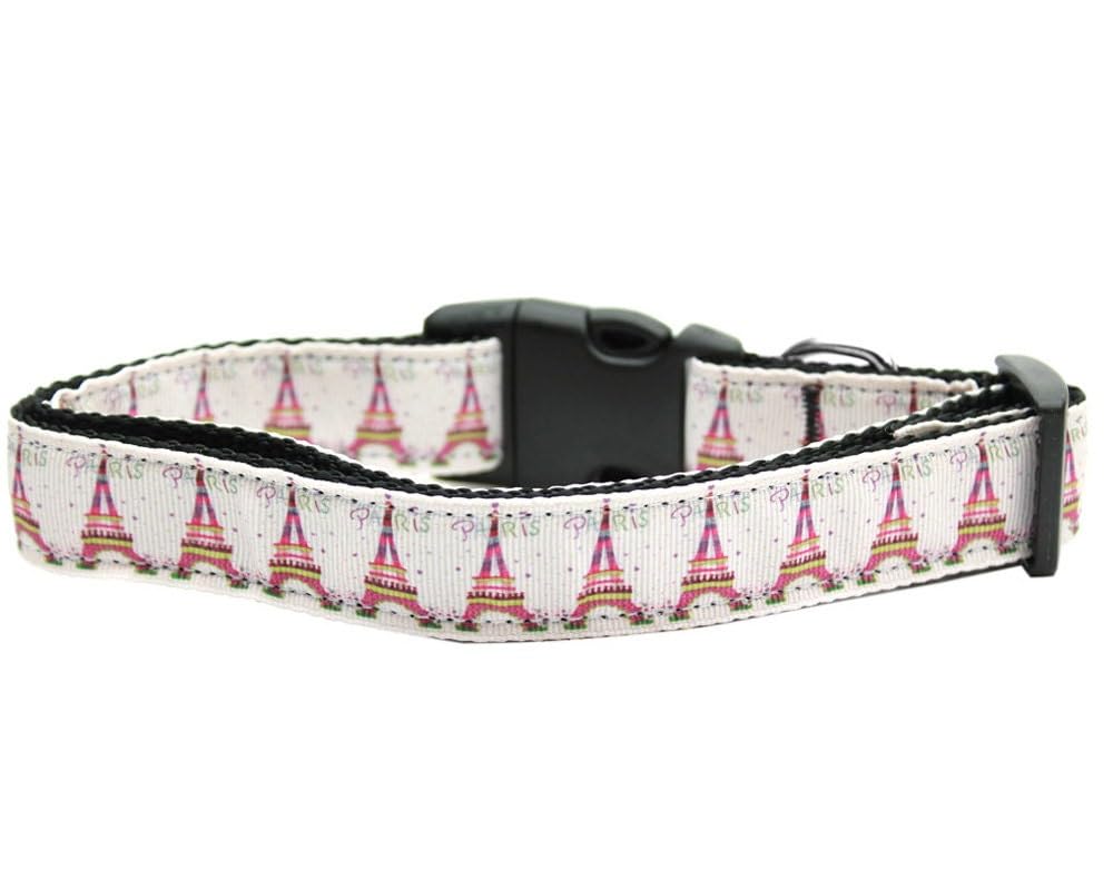 Pet Dog & Cat Nylon Collar or Leash, "Eiffel Tower" MD Collar