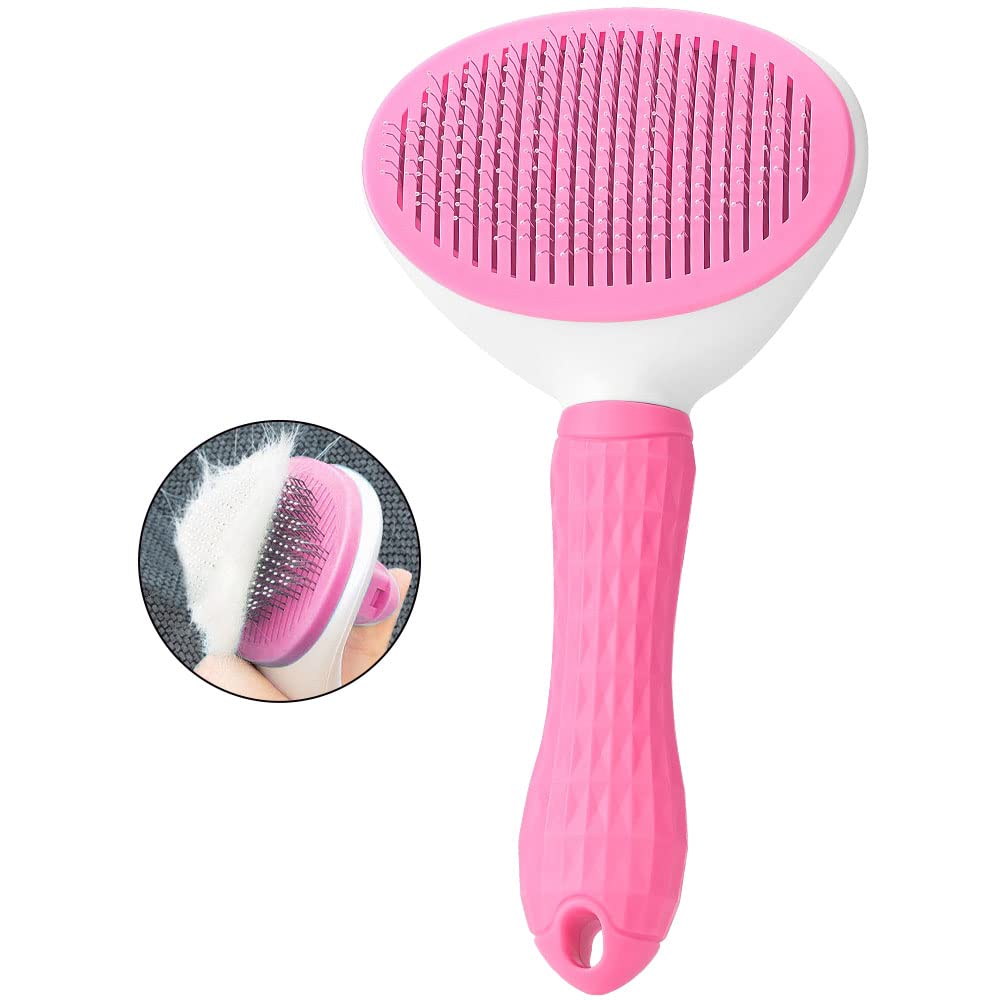 Woofy Pet Grooming Brush Slicker Dog Comb Self Cleaning Brush Comb for Dogs & Cats | Pet Accessories, Hair Shedding Brush for Do