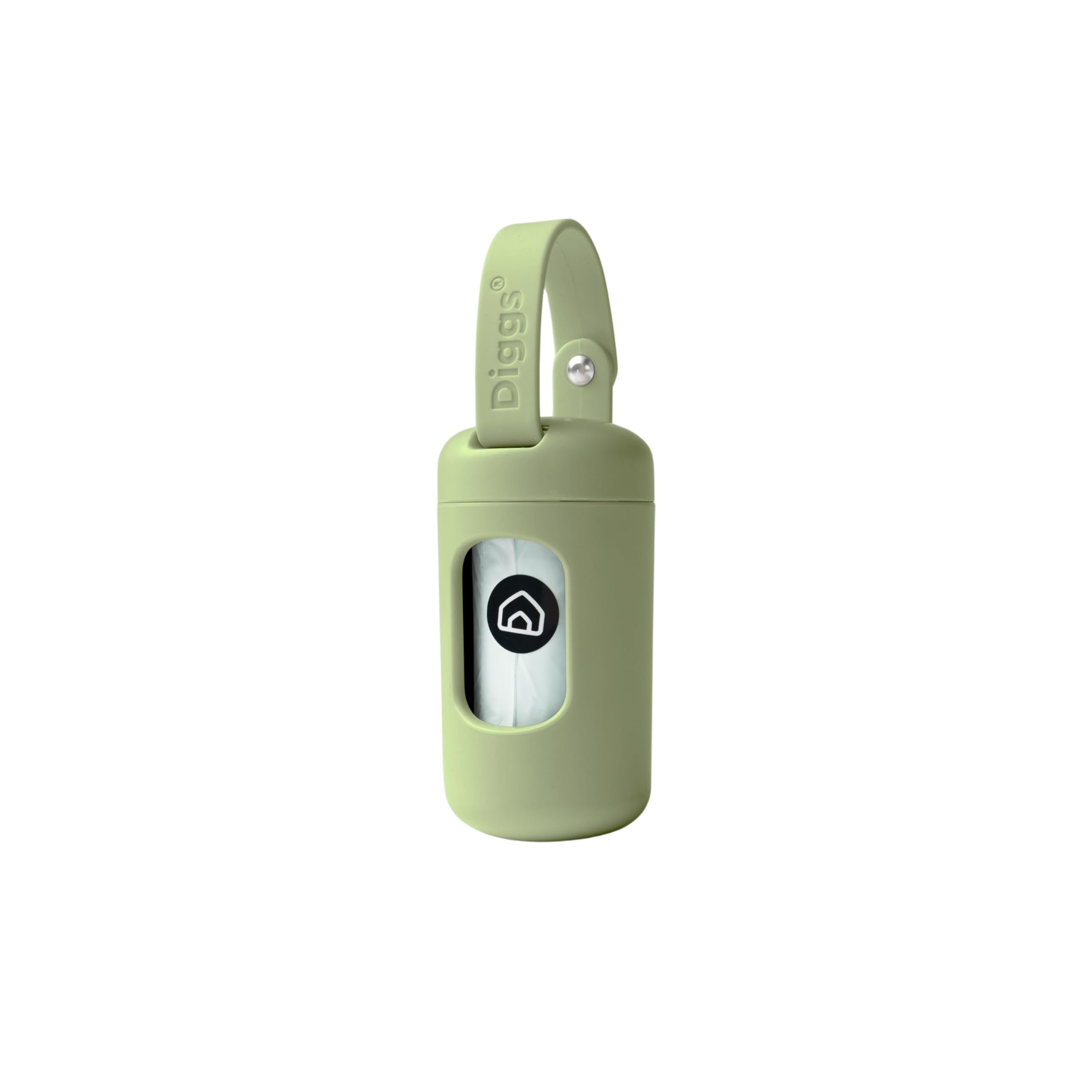 Diggs Dog Poop Bag Dispenser For Leash - Premium Dog Waste Bag Holder With Easy One-Hand Dispensing (Sage)
