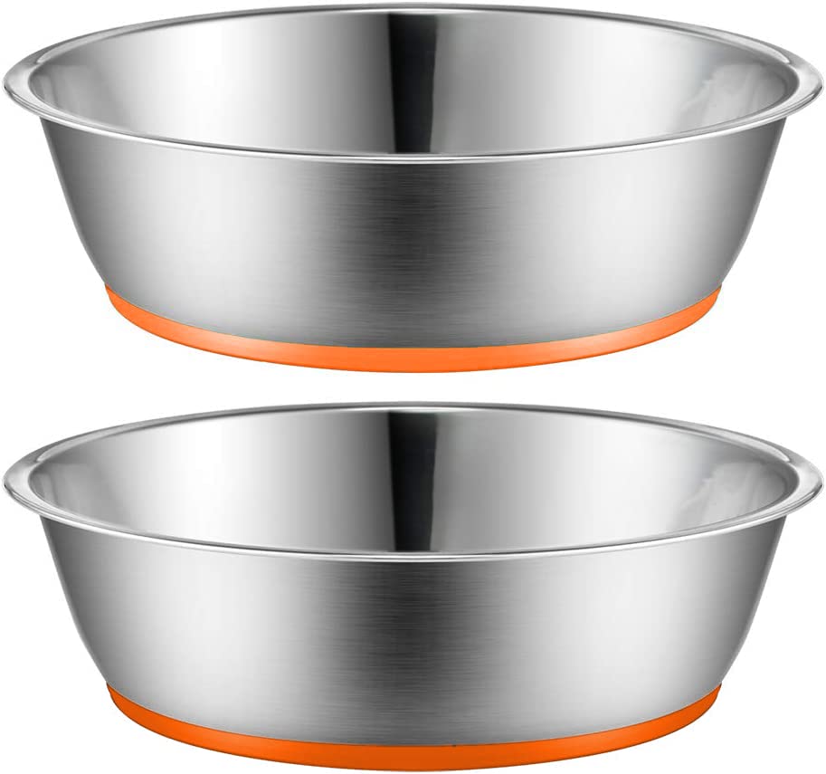 Peggy11 Heavy Duty Stainless Steel AntiSlip Dog Bowl | Large Size | Stainless Steel | Feeding Bowls For Dog, Cats And Pet | Pac