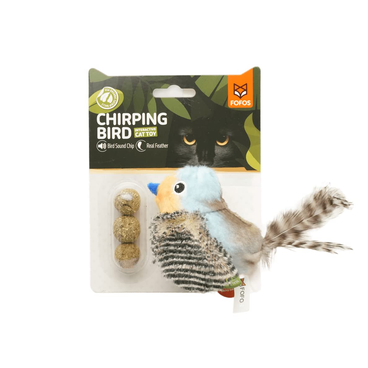 Barkbutler X Fofos Blue Bird Cat Toy  Cat Toys Interactive, Bird Cat Toy With Catnip  Blue