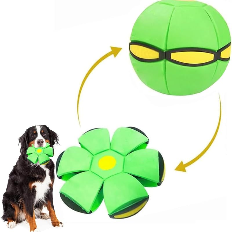Kittupet Magic Ball, Portable Pet Toy Flying Saucer Balls, Creative Doggy Disc Ball, Decompression Flying Flat Throw Dog Balls T