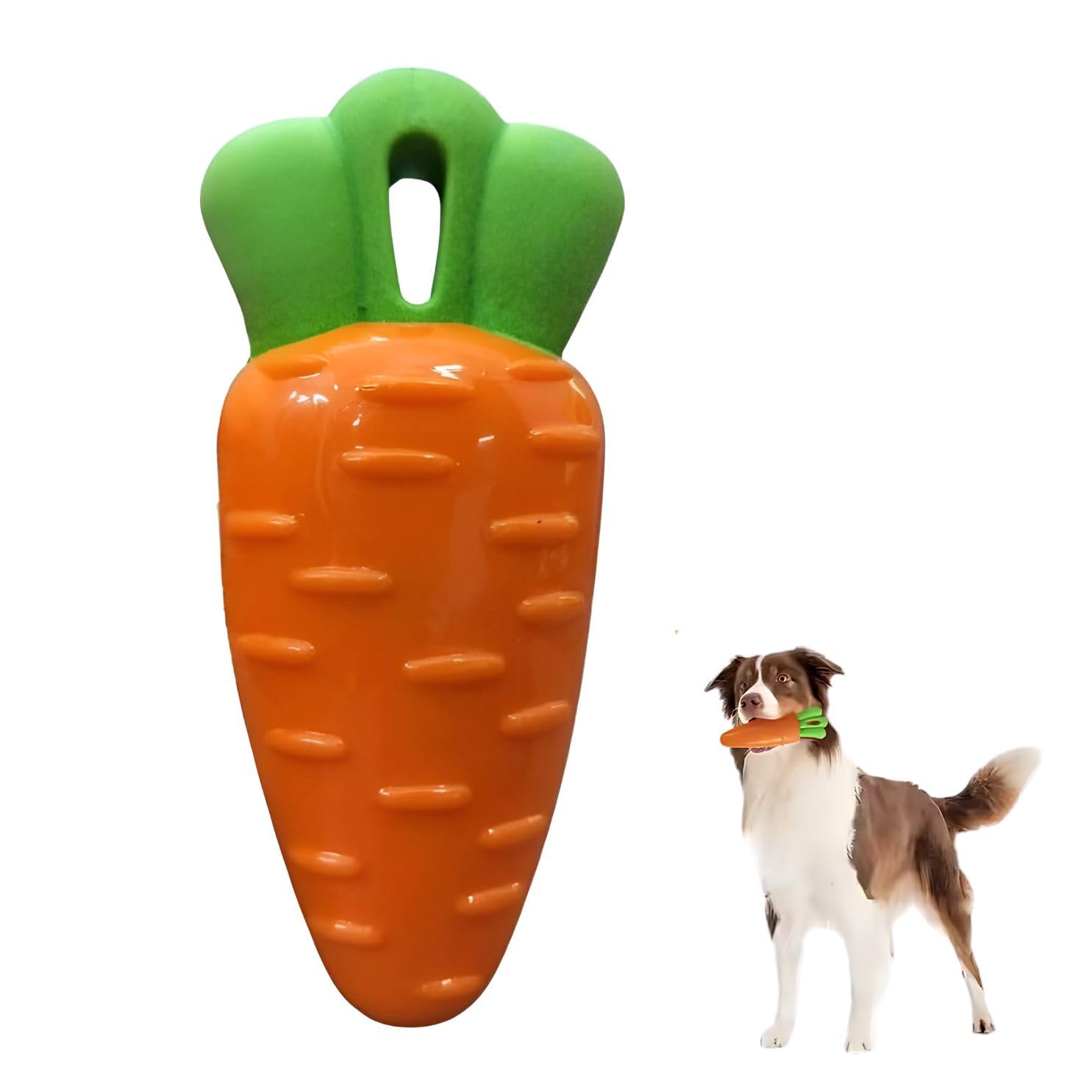 Pet Fun Durable Tpr Carrot Chew Toy For Pets | Squeaky Toy For Small & Medium Breeds Dogs & Puppies | Teething, Fetch, And Play 