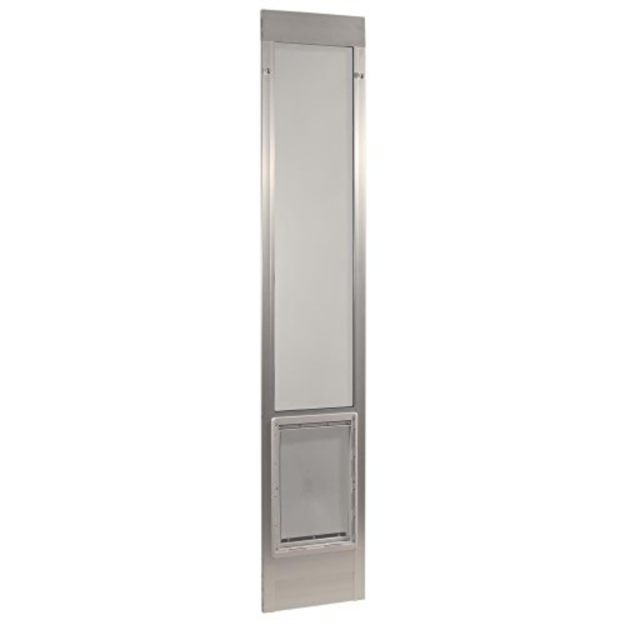 Ideal Pet Products Aluminum Pet Patio Door, Adjustable Height 77-5/8 to 80-3/8, 10-1/2 x 15 Flap Size, Mill/Silver