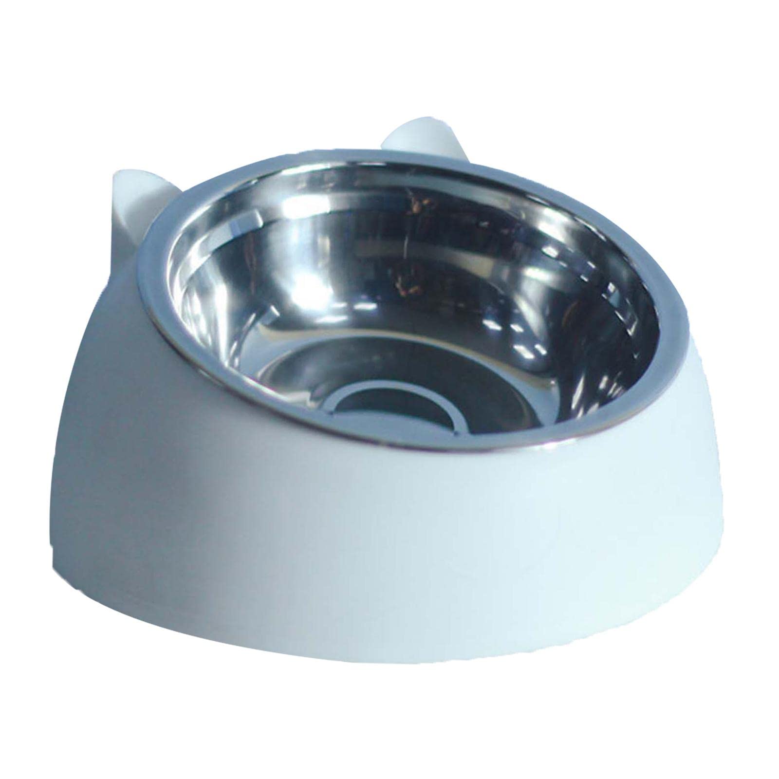 Atorse Cat Dog Bowl Raised Tilted Elevated Non Slip Pet Container For Dog Cat White|Pet Supplies|Dog Supplies|Dishes Feeders & F