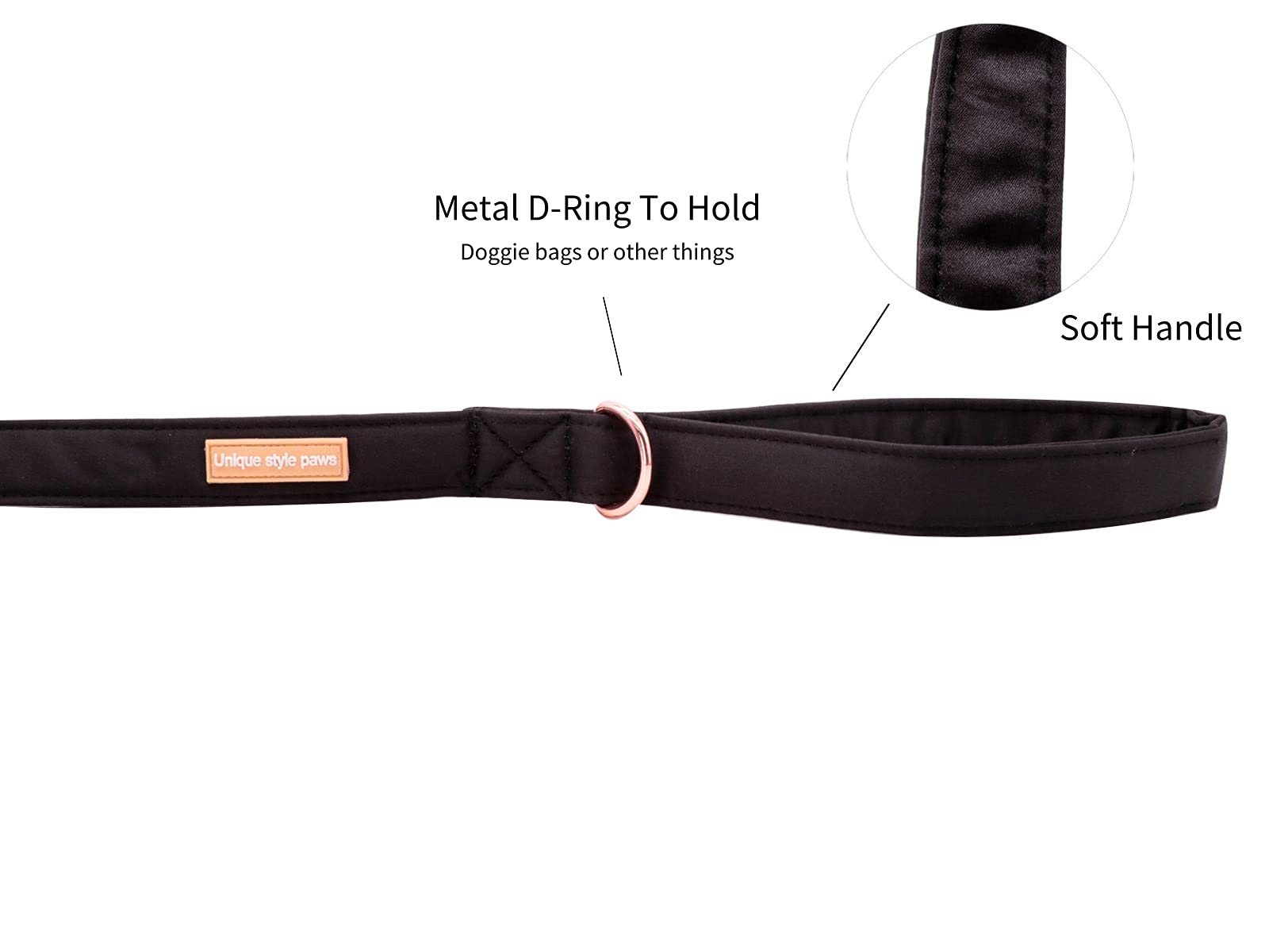 Unique Style Paws Silk Dog Leash Durable Dog Leashes With Welded D-Ring Comfortable Handle For Small Medium Large Dogs Z-Mystery