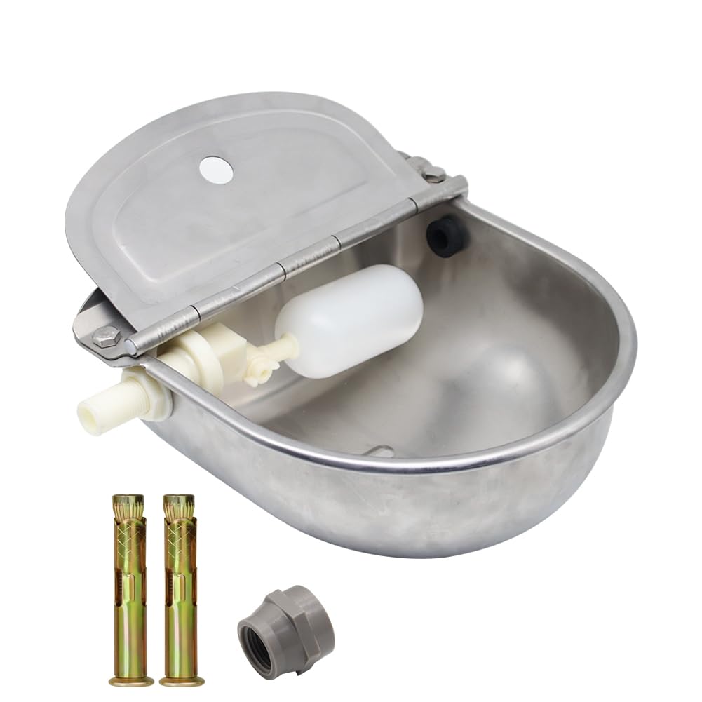 Automatic Dog Feeder Trough Bowl Dispenser Waterer For Pet Dog Horse Cattle Goat Sheep Water Stainless Steel Farm Tool