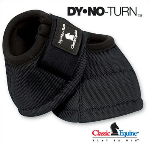 Classic Equine Dyno Turn Bell Boots, Black, X-Large