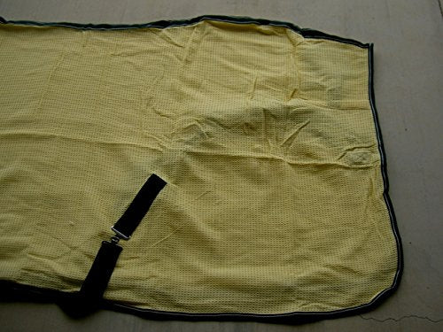 68 Horse Cotton Sheet Blanket Rug Summer Spring Yellow Green 5319