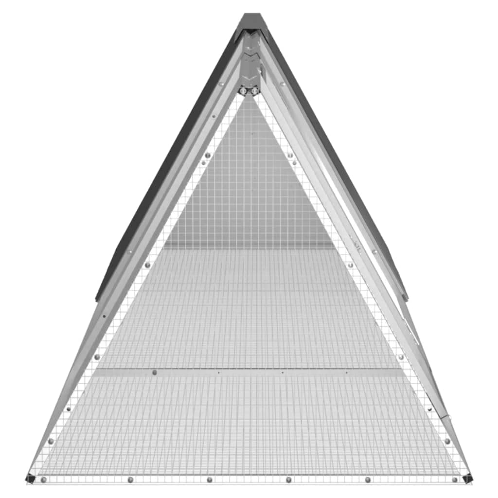 vidaXL Rabbit Cage Anthracite 119.1x31.7x28 Galvanized Steel