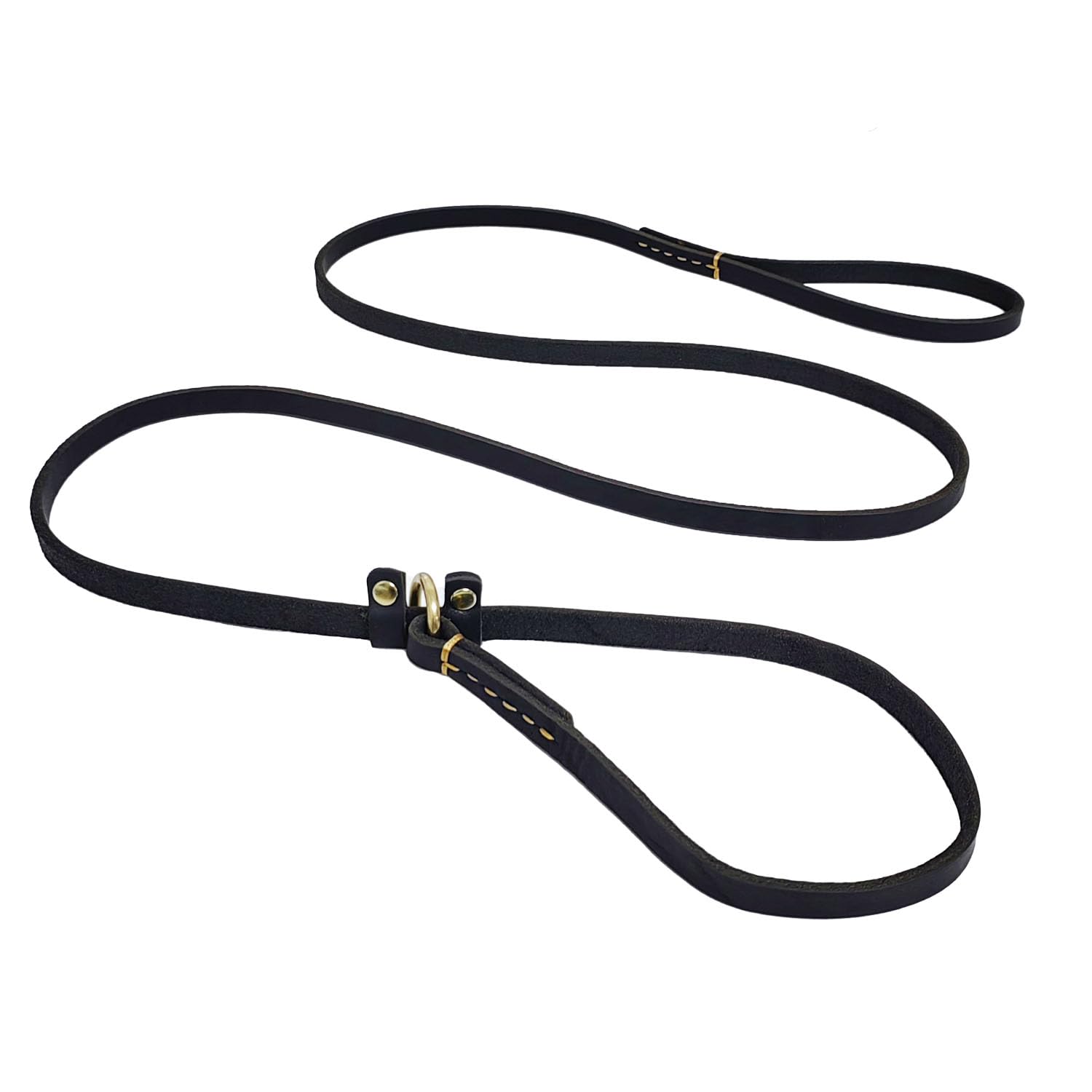 Lwbmg 5.6Ft Leather Dog Leash Leather Slip Leads For Dogs Puppy Leather Slip Leash For Dogs Soft Adjustable Dog Training Leash F