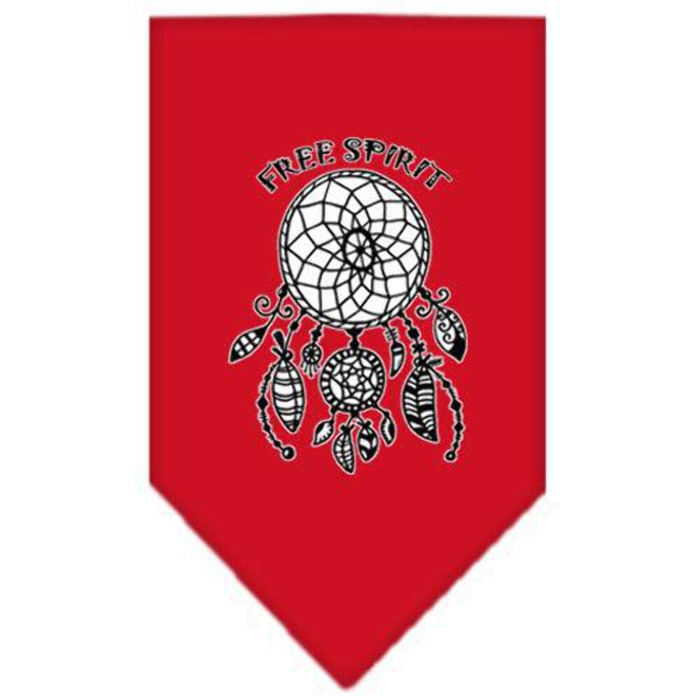Mirage Pet Products Free Spirit Screen Print Bandana Red Small
