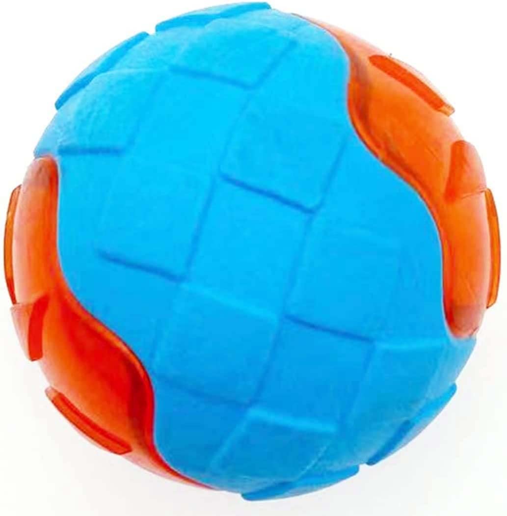 Rvpaws Big Rubber Durable Led Floating Ball With Squeaker Sound Chew Toy Ideal For Chewing And Playing Dogs And Puppies (Multico