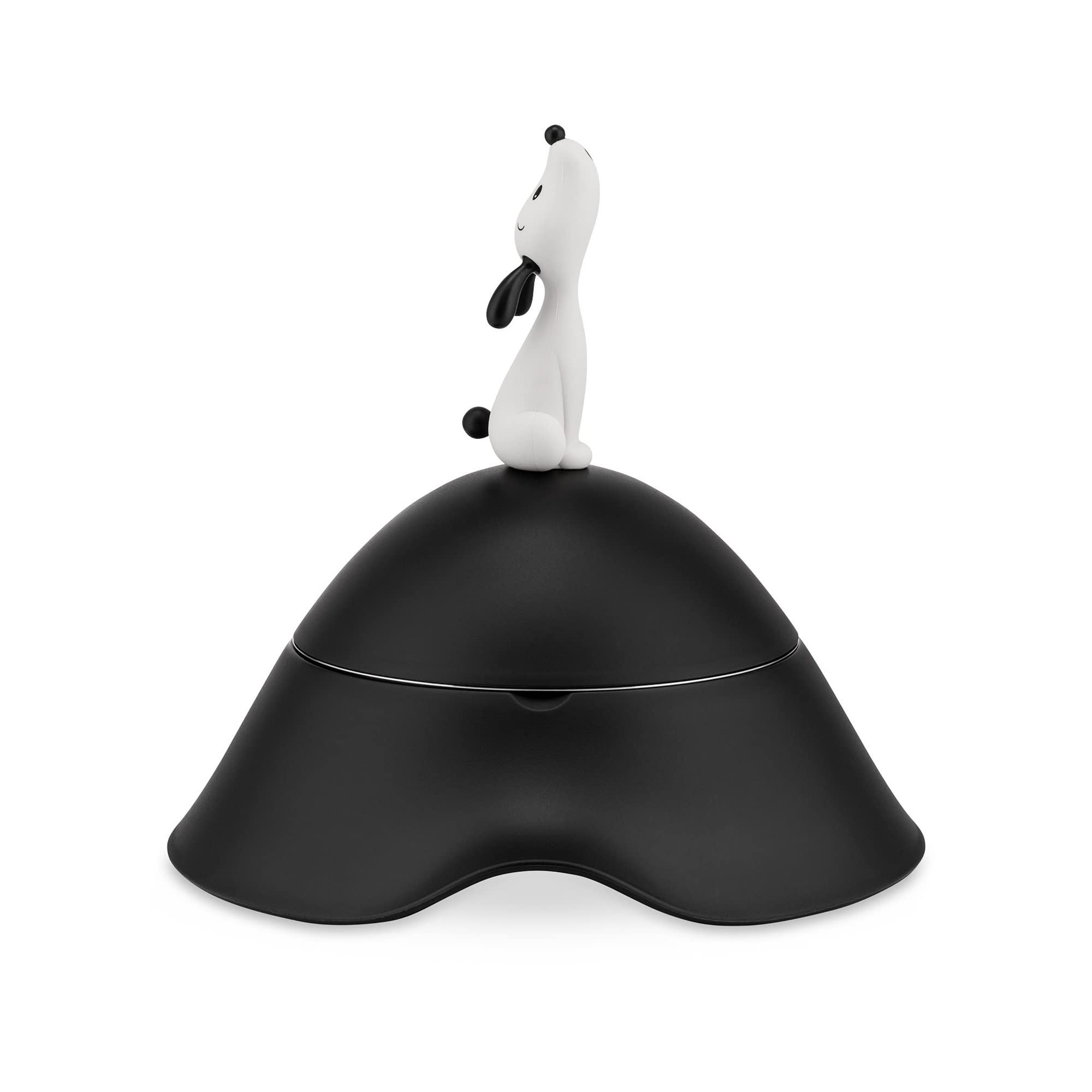 Alessi AMMI19 B Dog Bowl - Black Plastic Pet Dish, Stylish & Durable