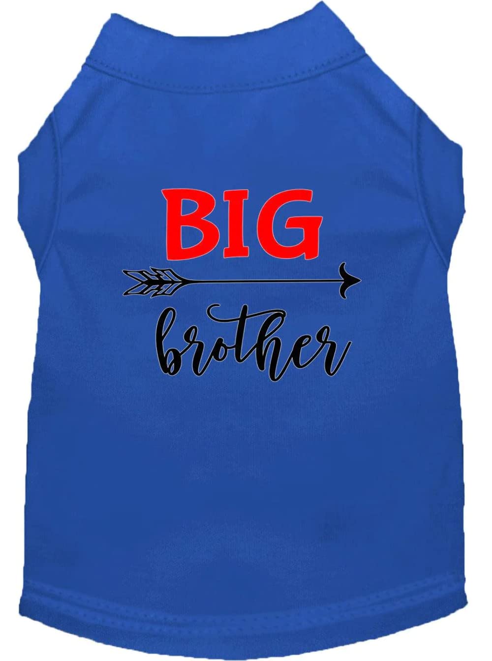 Pet Dog & Cat Shirt Screen Printed, "Big Brother" White MD (6-10 lbs.)