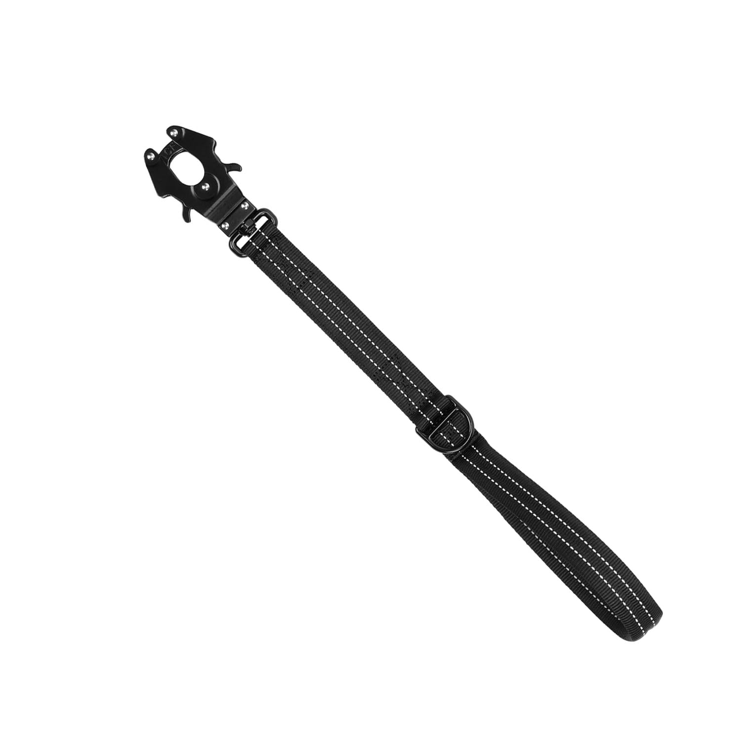 Icefang Short Dog Leash 18 Inch Reflective Nylon Traffic Leash With Padded Handle,Heavy Duty Auto Lock Swivel Clip For Medium La