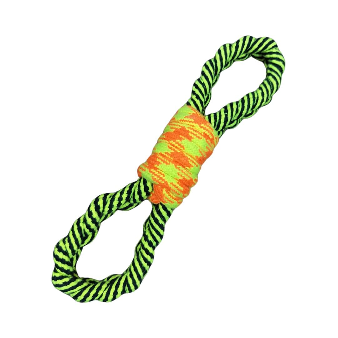 Pet Fun Figure 8 Rope Toy  Durable Cotton Rope Chew Toy For Small And Medium Dogs, Perfect For Teething And Training (Multicolo