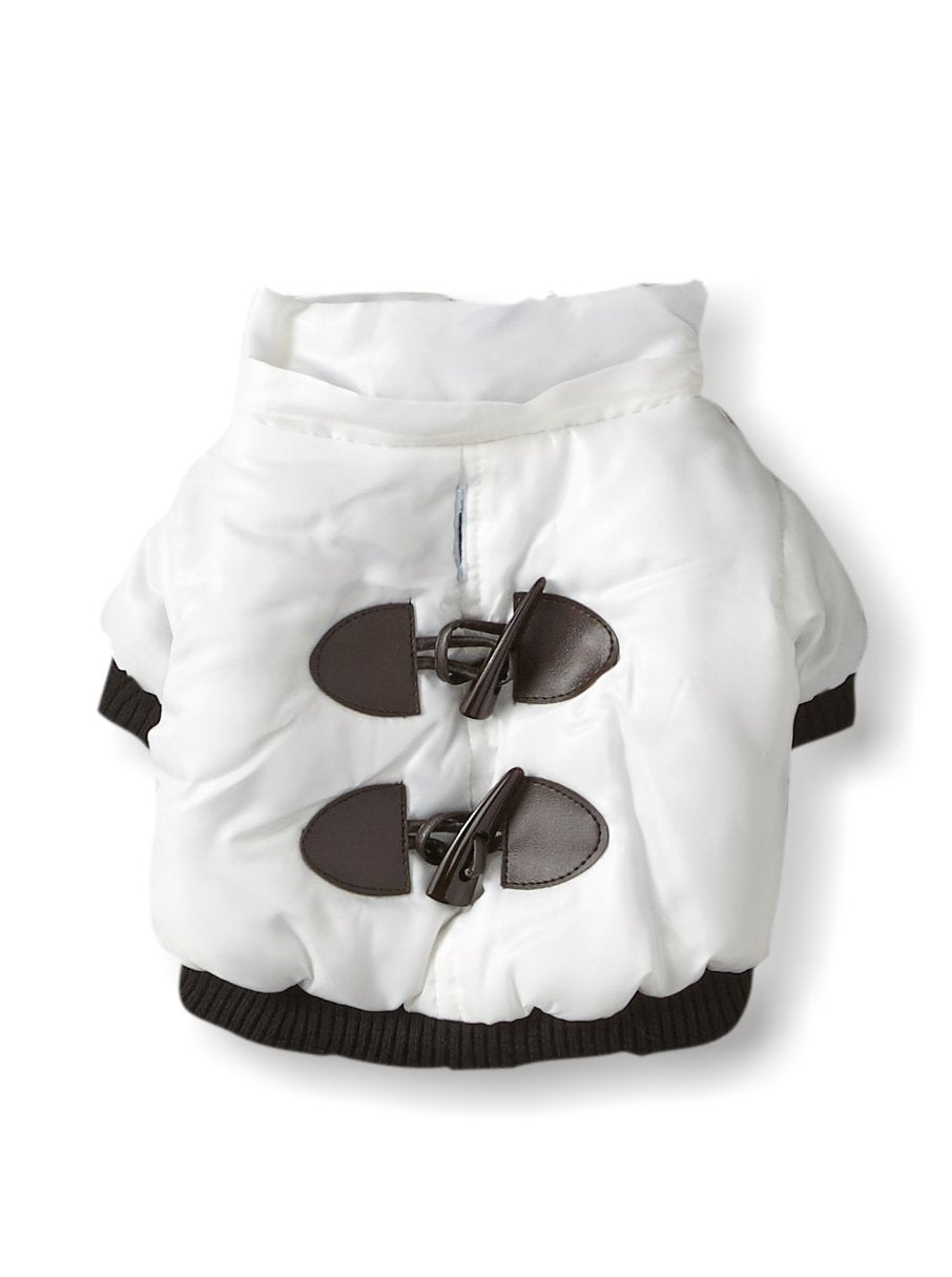 Pet Life Dpf00202 Metallic Ski Parka Dog Coats With Removable Hood, X-Small, White