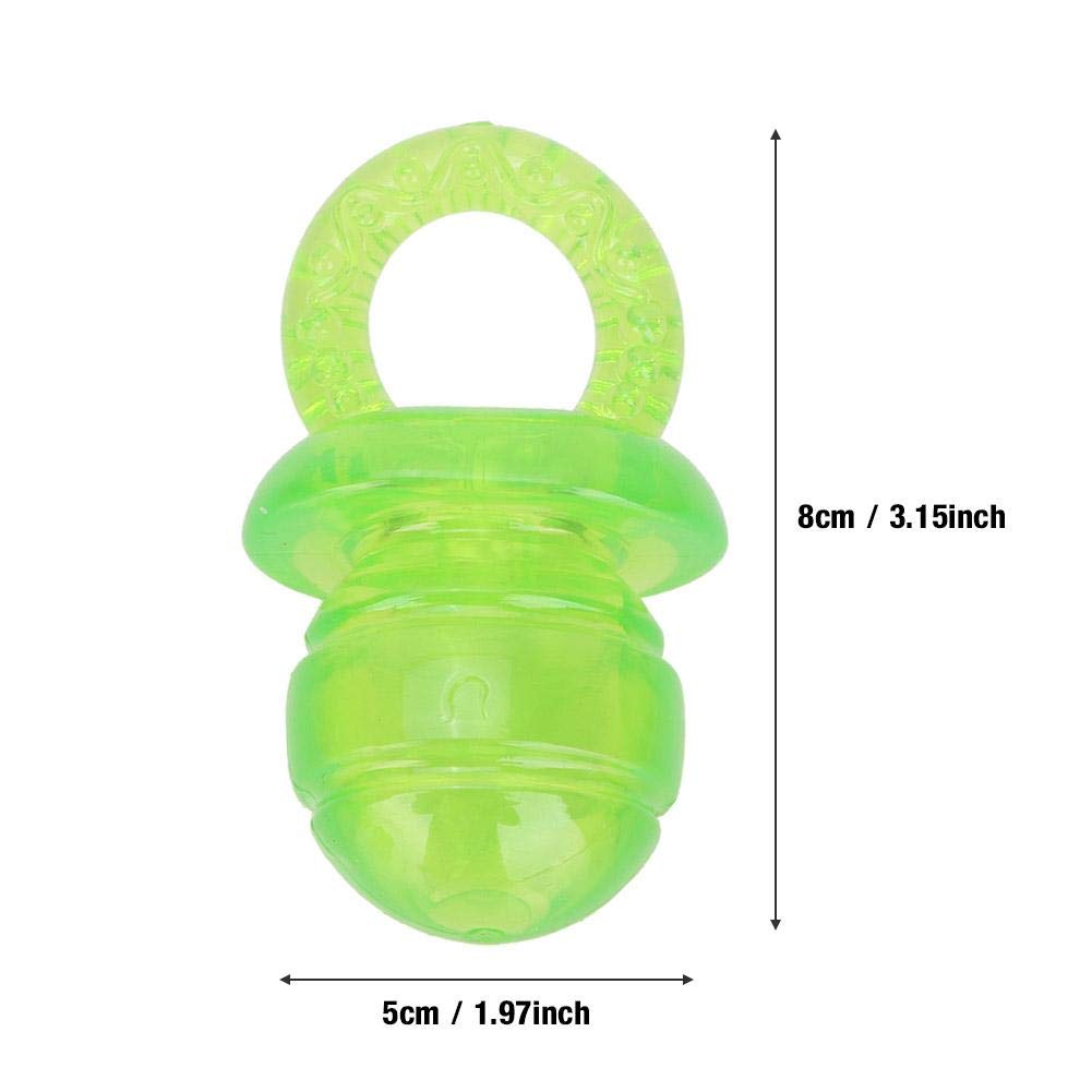 5Pcs Pet Chew Toy Nipple Shape Cat Dog Biting Toy Cute Puppy Kitten Molar Toy Dogs Chew Pacifier Toy Set Pet Interactive Chew Toy (Green)