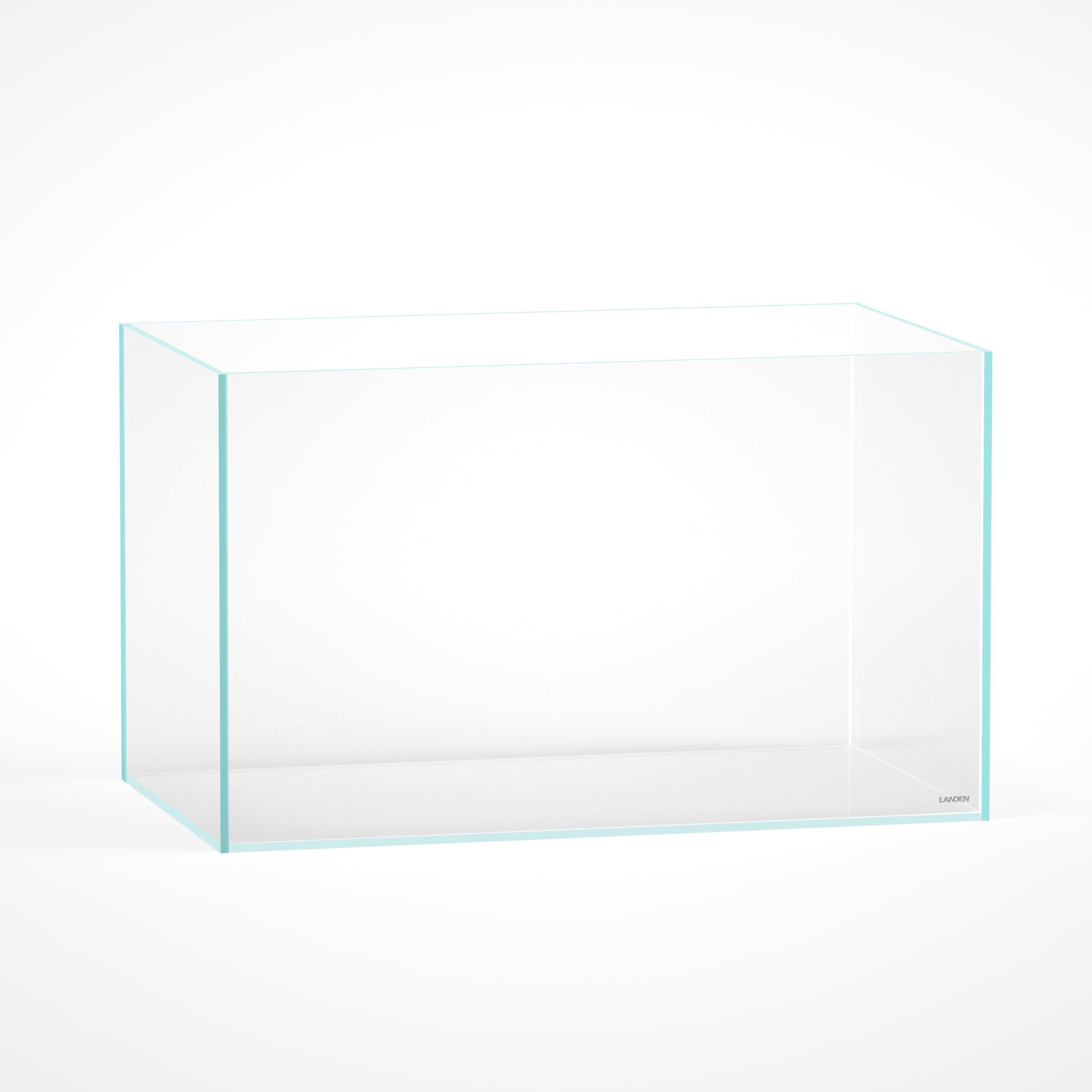LANDEN 75H 37 Gallon Rimless Low Iron Aquarium Tank, W29.5  D17.7  H17.7 in(75x45x45cm) 8mm Thickness with Black Nano Foam Level