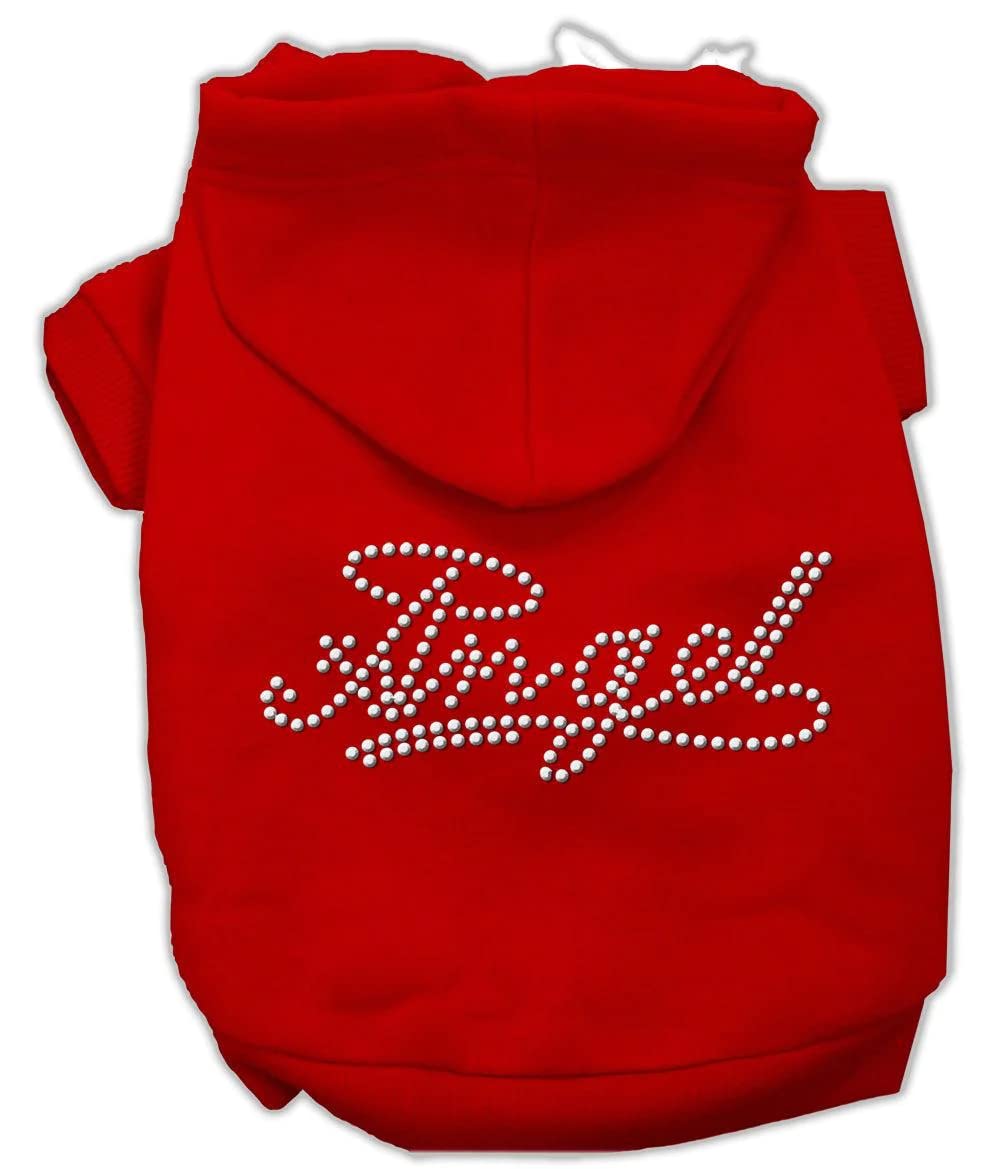 Mirage Pet Products 20-Inch Angel Rhinestud Hoodie, 3X-Large, Cream