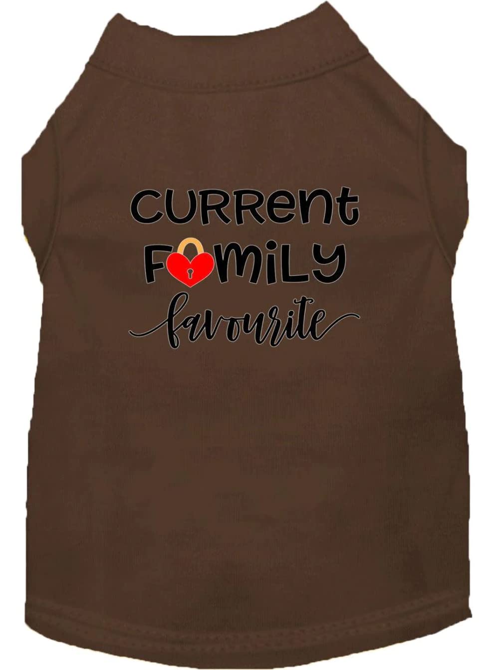 Pet Dog & Cat Shirt Screen Printed, "Current Family Favorite" Aqua 3XL (25-35 lbs.)