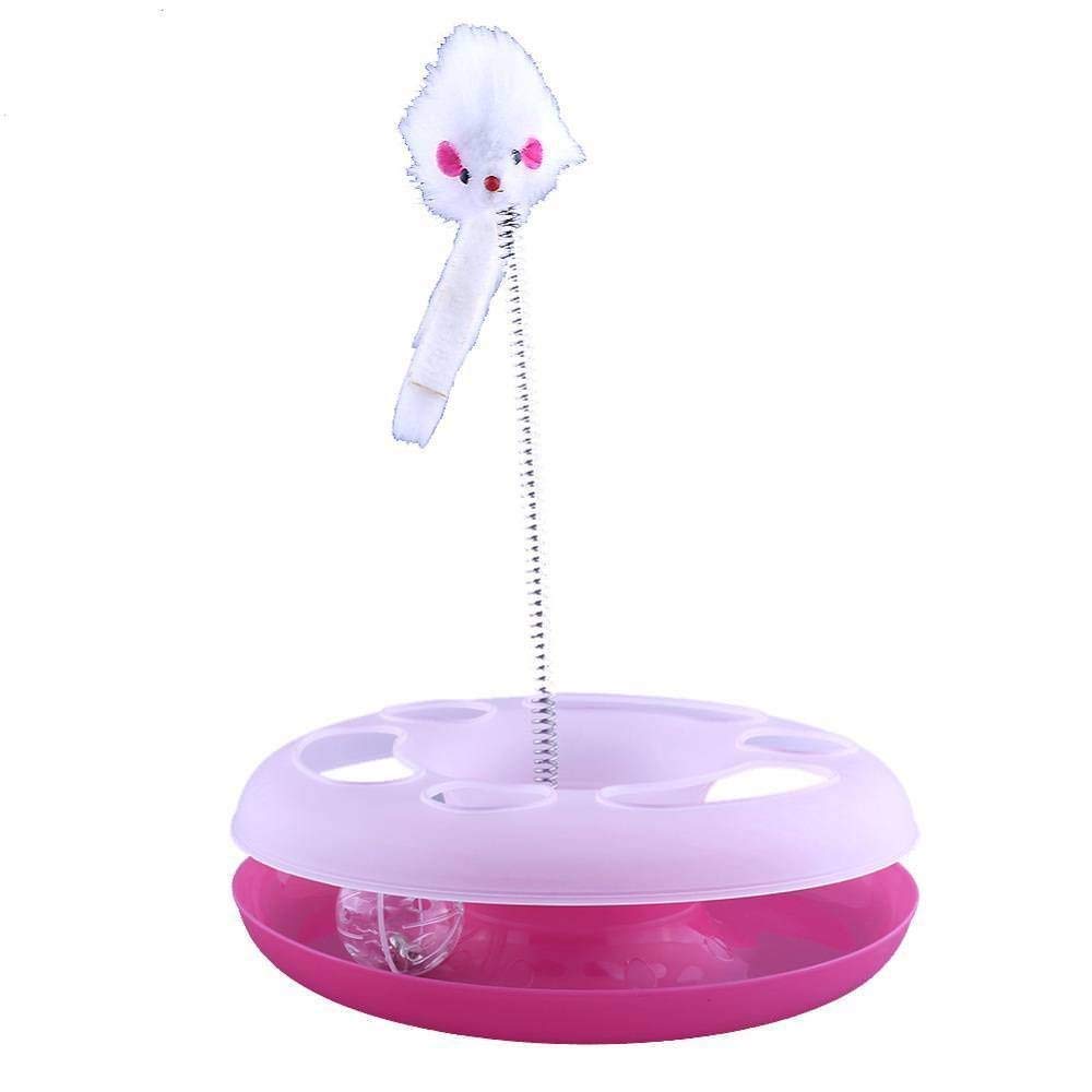 Psk Pet Mart Rio And Me Electric Mute Training Cat Toy Kitten Rotating Teaser Feather (Color May Very)