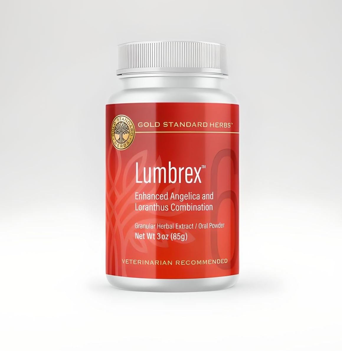 Lumbrex Joint Pain and Stiffness Relief for Dogs by Gold Standard Herbs, All Natural Angelica Root and Loranthus, 85 gram powder