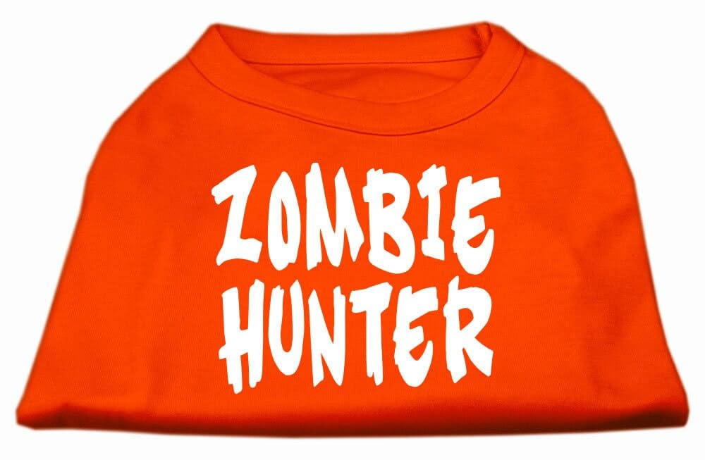 Mirage Pet Products 16-Inch Zombie Hunter Screen Print Shirt for Pets, X-Large, Orange
