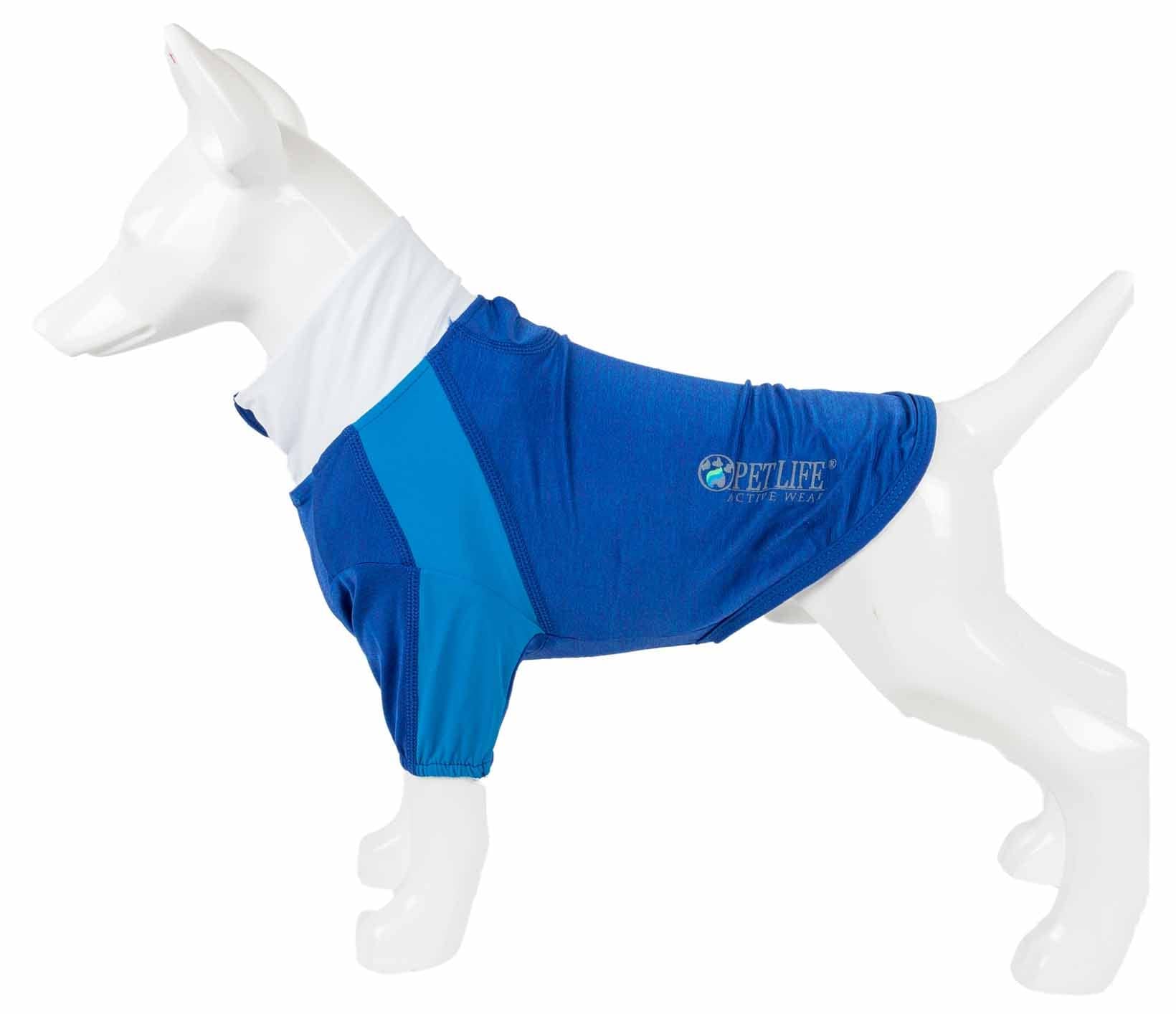 Pet Life Active 'Chewitt Wagassy' 4-Way Stretch Performance Long Sleeve Dog T-Shirt(D0102H70Z4G.)