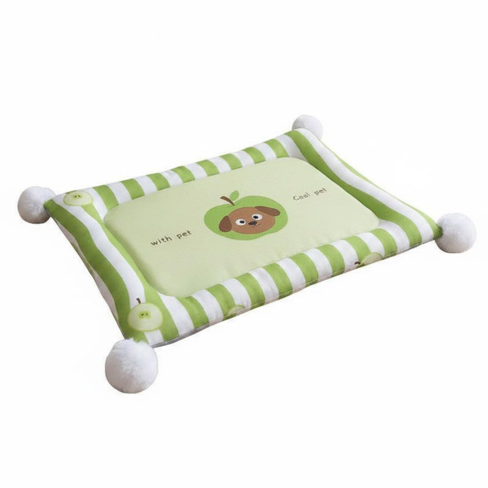LOOM TREE YearRound Tassel Pet Bed Comfortable Dog Sleeping Cushion DoubleSided Padded Pet Mat Cartoon Print for Small Dogs, Y