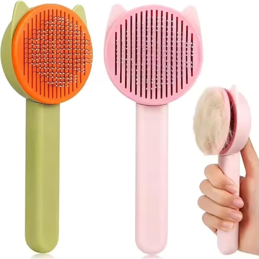 Psk Pet Mart 3Pcs Combo Slicker Dog Comb Brush For Dogs And Cats With Medium Long Hair Dog Hair Deshedding Brush Daily Use To Cl