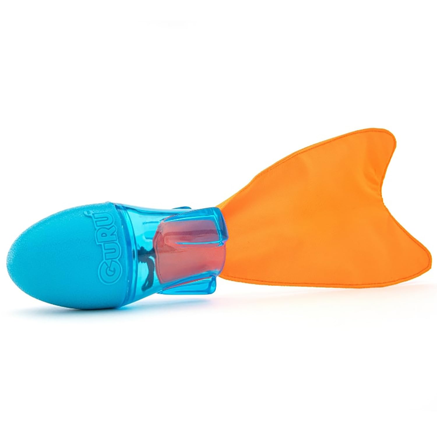 GURU Pet: Bonanza Rocket - Medium - Dog Toy, Blue & Orange, Hides & Dispenses Treats, Durable, Squeaks-Crinkles-Floats, Interact