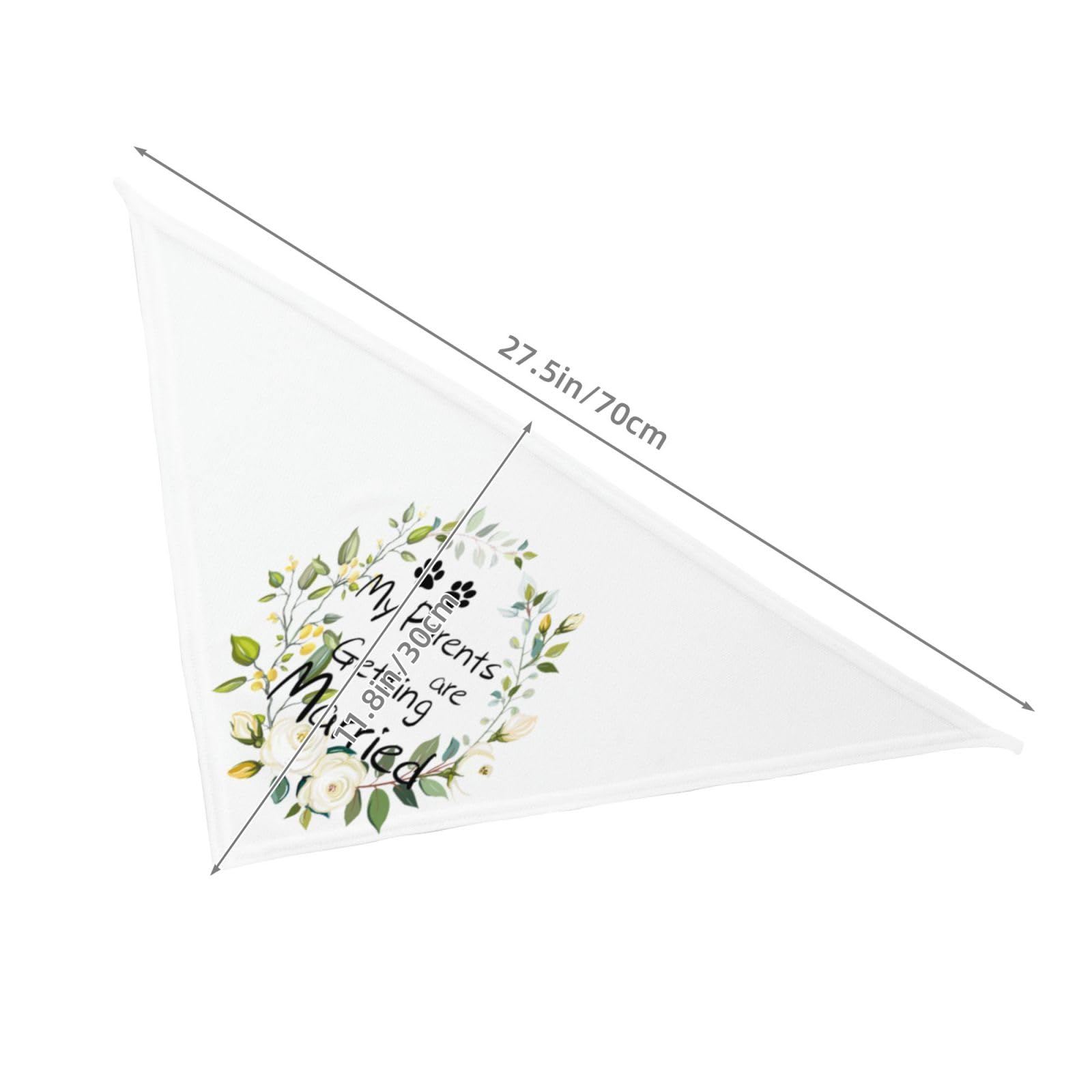 My Parents Are Getting Married Dog Bandana Scarf Triangle Bibs Pet Accessories Cat Kerchief White58 One Size