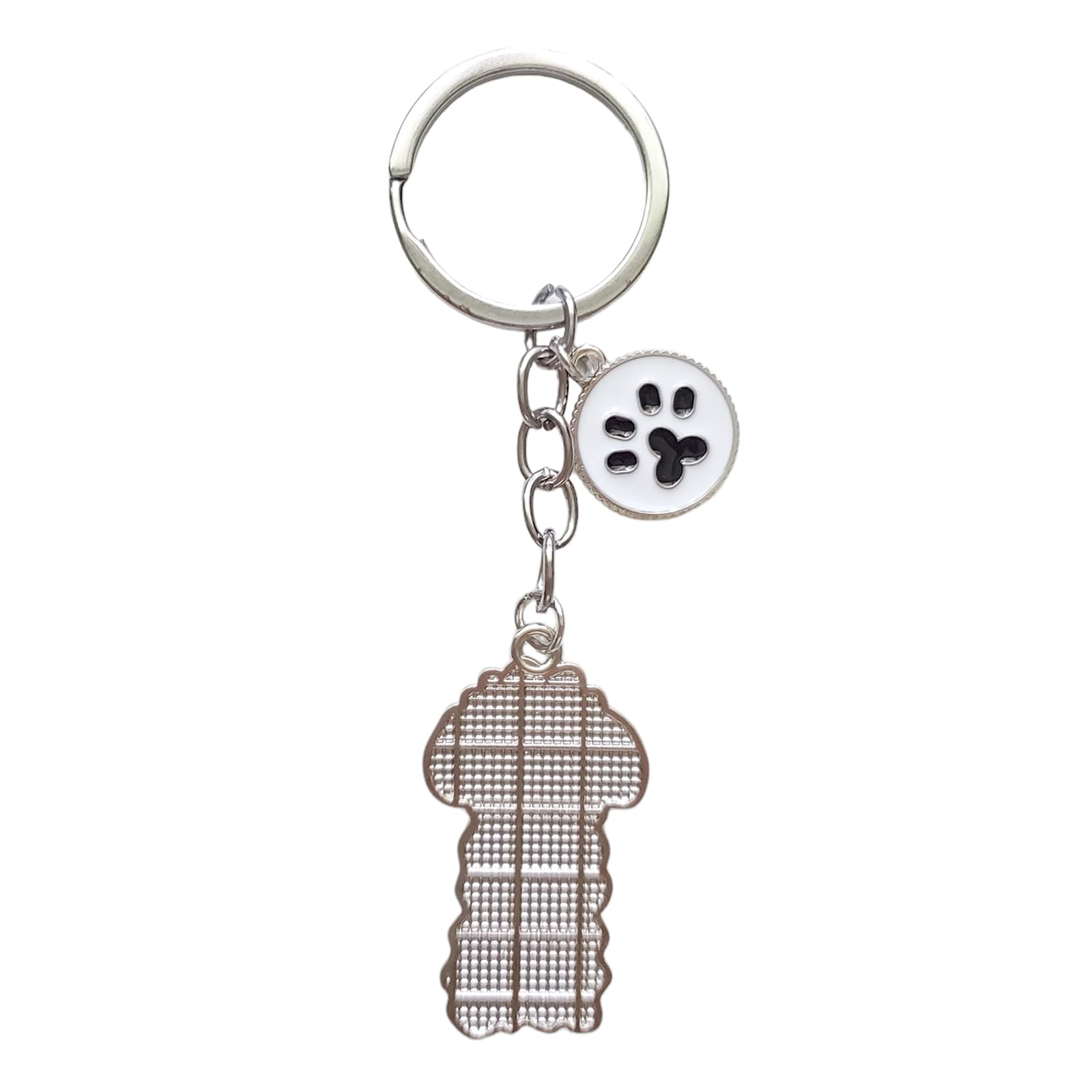 Poyamuse Enamel Dog Pet Keychain - A Heartwarming Memorial And Adorable Accessory Keyring For Dog Lovers-Poodle Brown