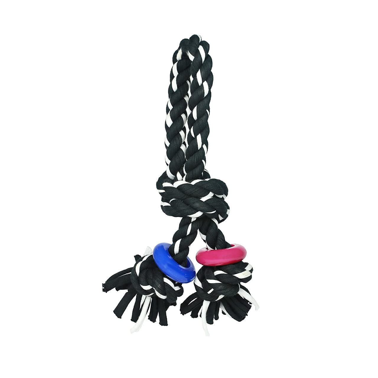 Dog Trust Cotton Rope Toy For Chewing And Teething Puppies, 2 Knot Puppy Dog Toy, Small, 6 Inch